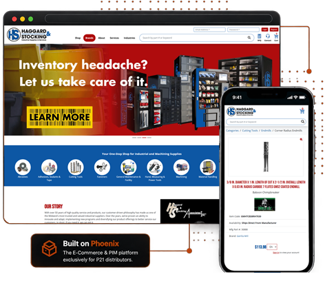 Phoenix e-commerce displayed on desktop and mobile